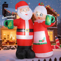 Animated 7ft Cheers Santa Inflatables for Yard - Festive Outdoor