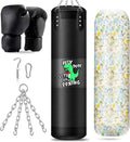 Kids Punching Bag Set 2.75ft Filled Heavy Bag with Gloves - Safe Home