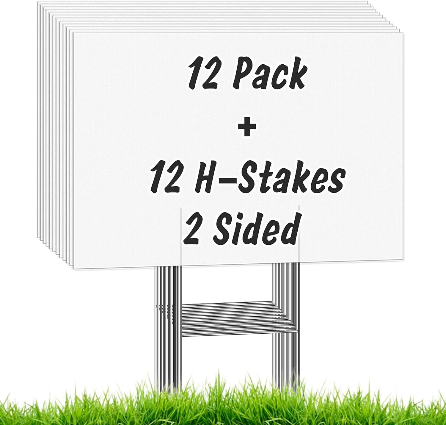 22Pcs Blank Yard Signs with Stakes for Sale, Garage Sale Signs