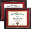 Diploma Frame 8.5x11 with Red over Gold Mat - 2 Pack