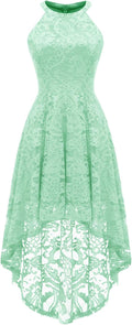 Exquisite Halter Lace Dress for Stylish Wedding Guest Attire