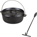 Stansport Cast Iron Dutch Oven Pre-Seasoned for Versatile Cooking