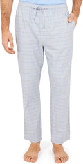 Nautica mens Soft Woven Cotton Elastic Waistband Pajama Pant