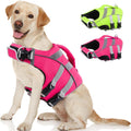 Kuoser Large Dog Life Jacket - Reflective Swim Vest for Boating XL
