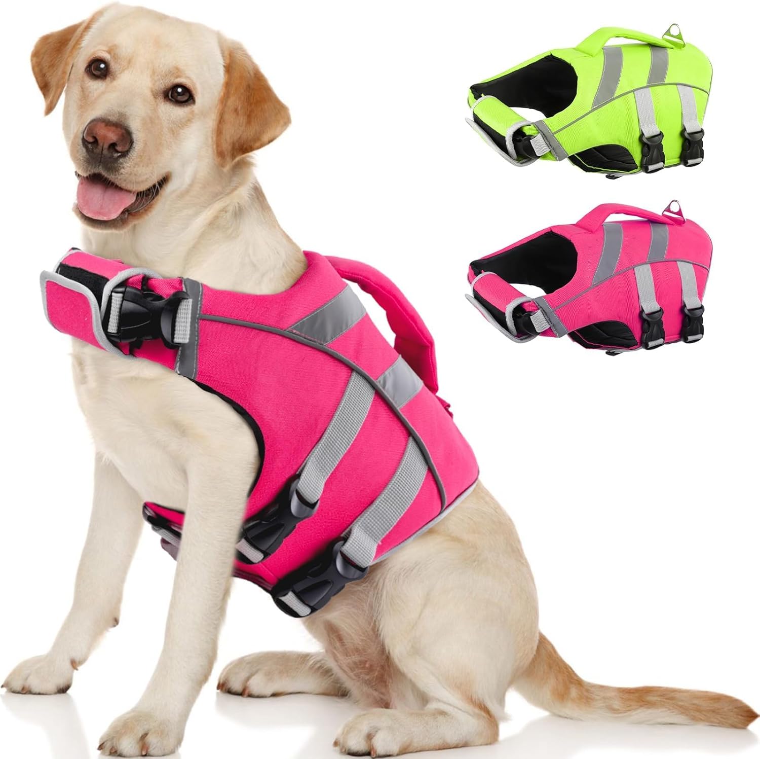 Kuoser Large Dog Life Jacket for Safe Boating and Swimming