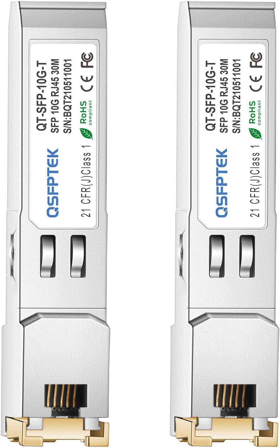 SFP RJ45 Copper Module for Gigabit Networking - 2Pack