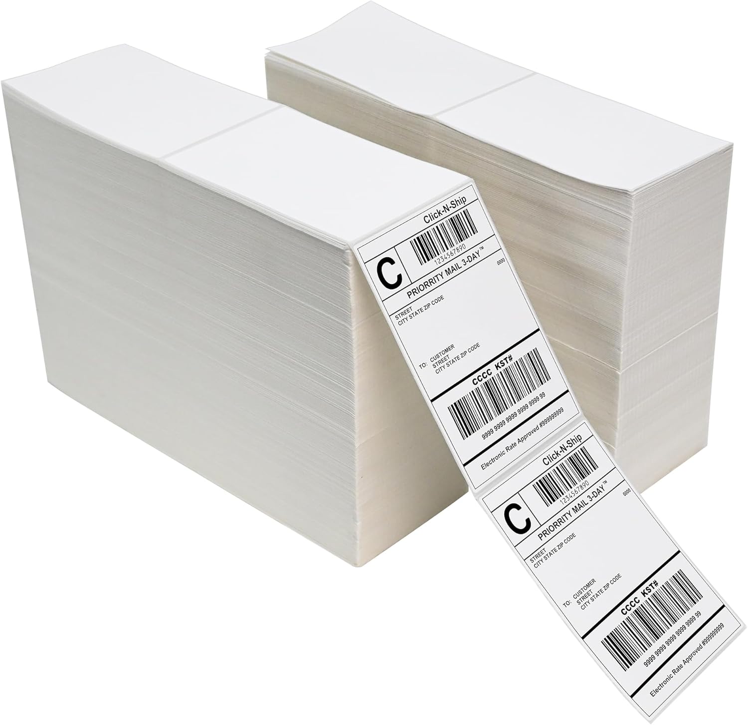 L LIKED 8000 Fanfold 4 x 6 Thermal Labels for Shipping Needs