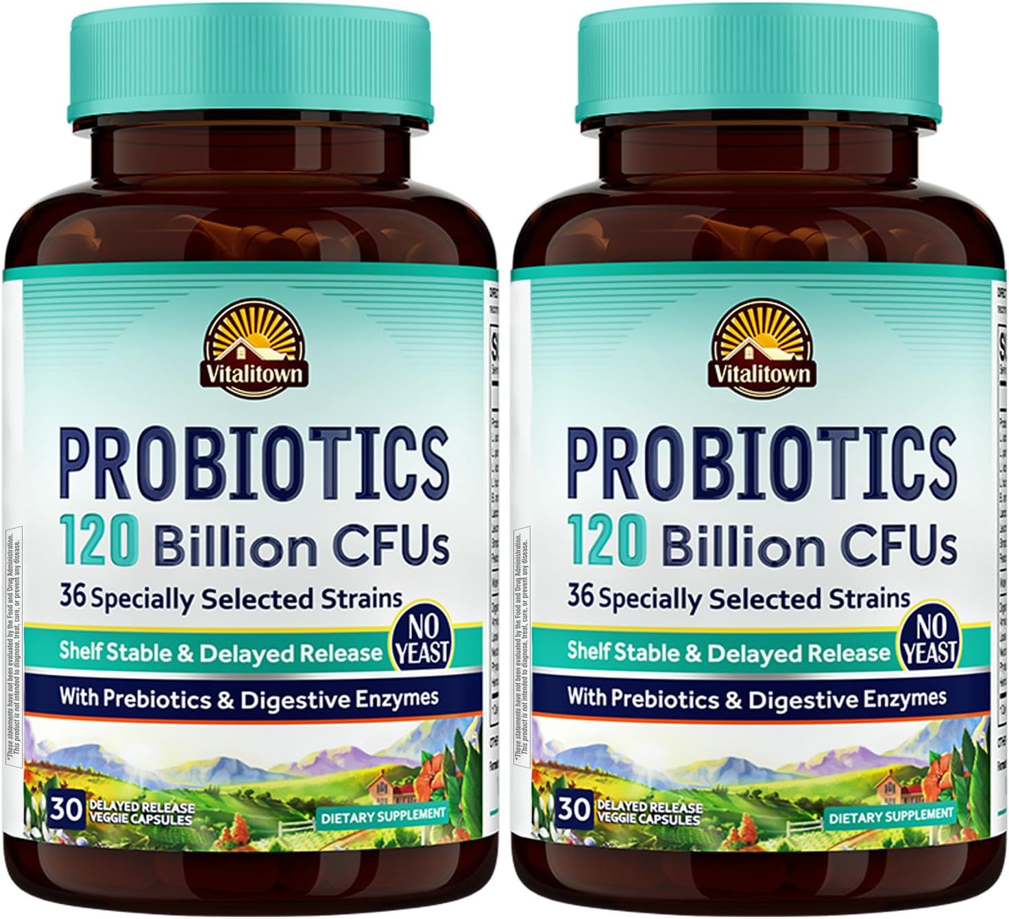 Vitalitown Probiotics 120 Billion CFUs for Digestive Health
