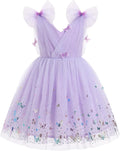 Toddler Girls Party Dress Featuring Sparkle and Butterfly Design