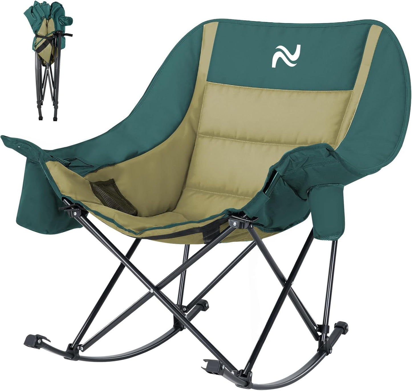 ABORON Oversized Rocking Camping Chair for Ultimate Comfort