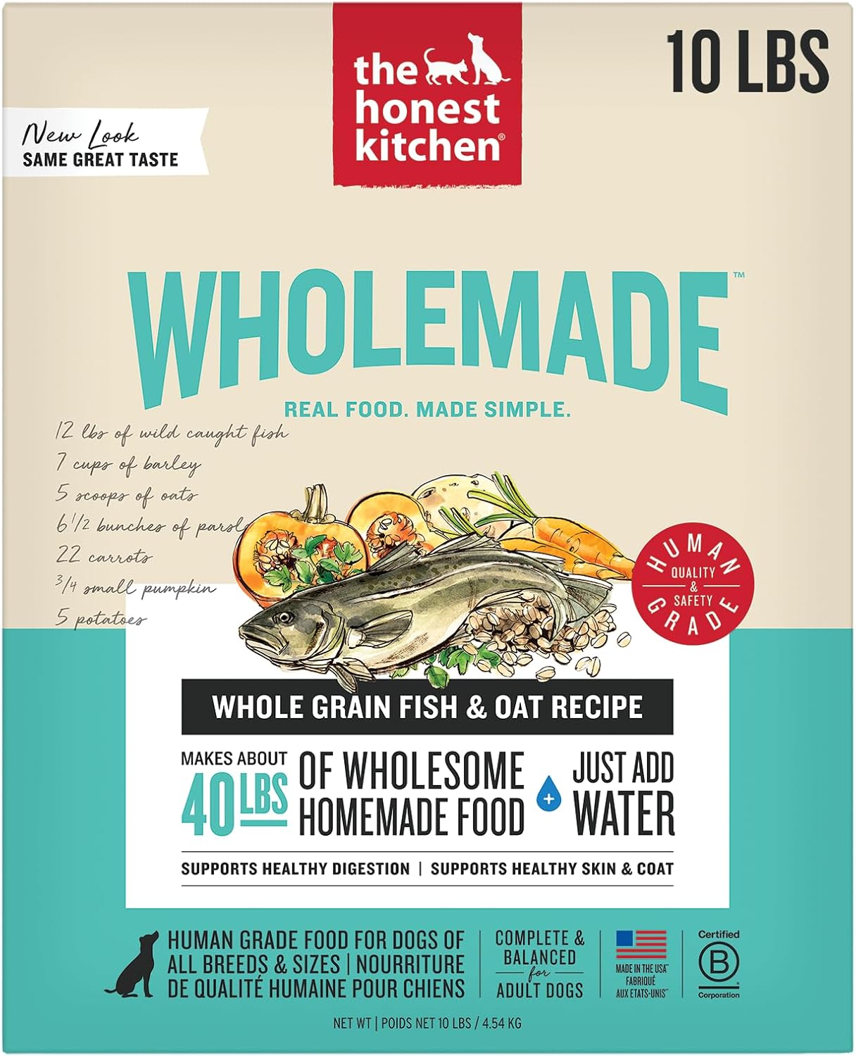 Wholemade Whole Grain Fish & Oats Dog Food for Optimal Health