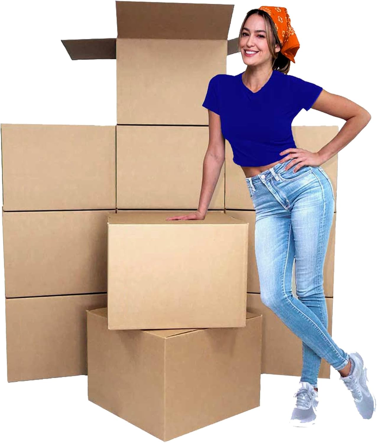 Basic Large Cardboard Boxes for Moving - Pack of 12, 20x20x15