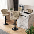 Modern Bar Stools Set of 4 Adjustable Swivel Counter Height Stools