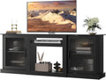 Farmhouse TV Stand for 75 in TV - Mid Century Modern Console