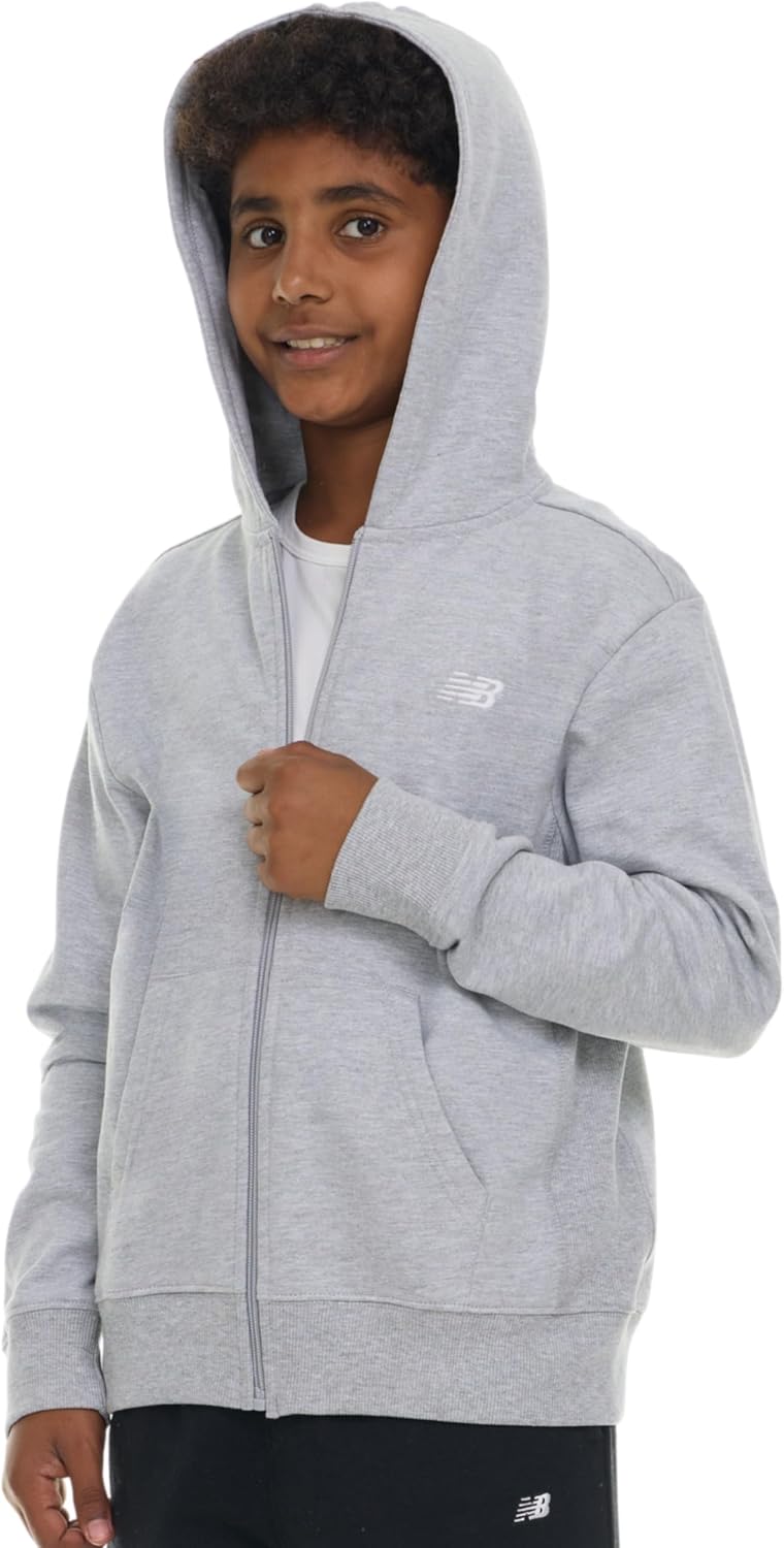New Balance Boys Zip Up Hoodie for Everyday Comfort and Style