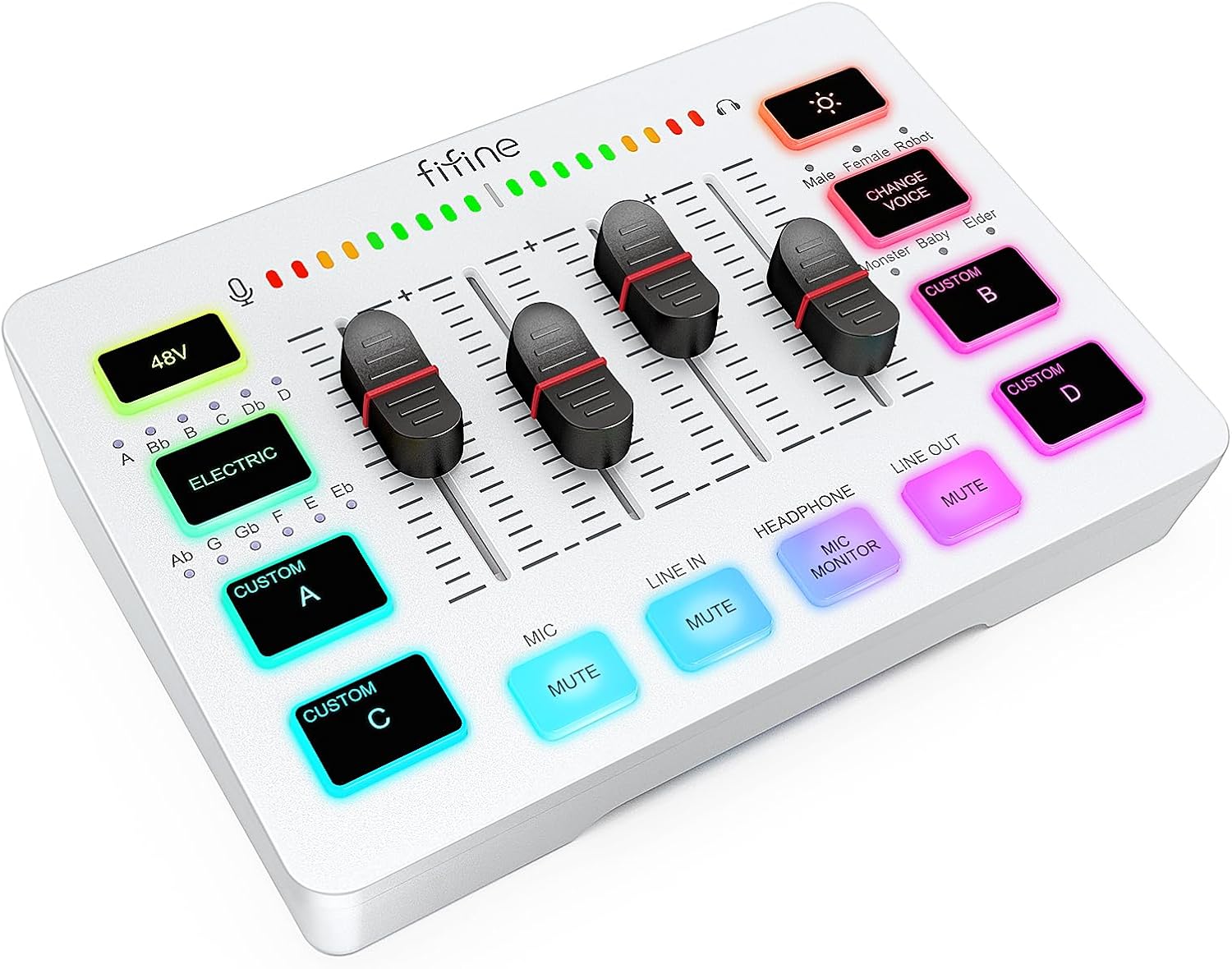FIFINE Audio Mixer for Gaming Streaming and Podcast Recording