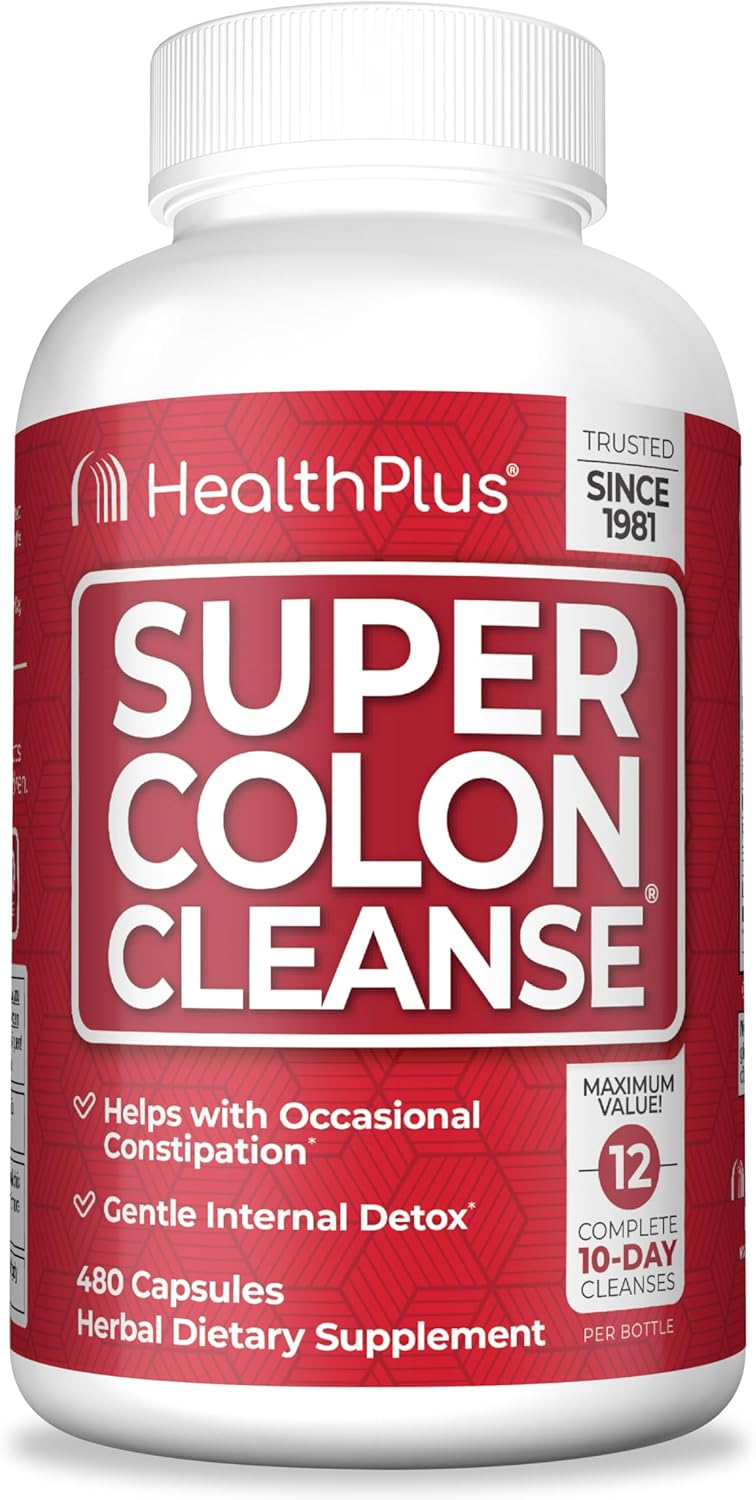 Health Plus Super Colon Cleanse for Gentle Gut Detox & Relief