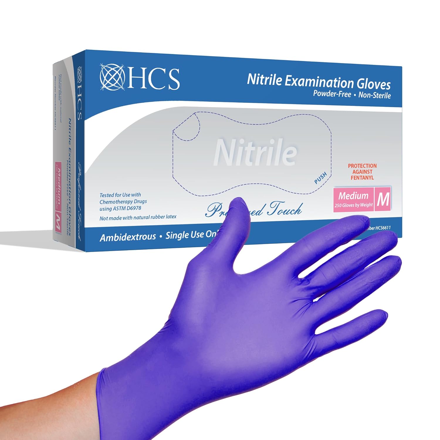 Chemo Rated Purple Nitrile Gloves - Latex-Free (250 ct)