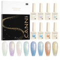 CANNI 8 Pcs 9 ML Glitter Gel Nail Polish Set - Long-Lasting Sparkle