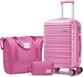 LARVENDER 20 Inch Hardside Carry on Luggage Set for Travel