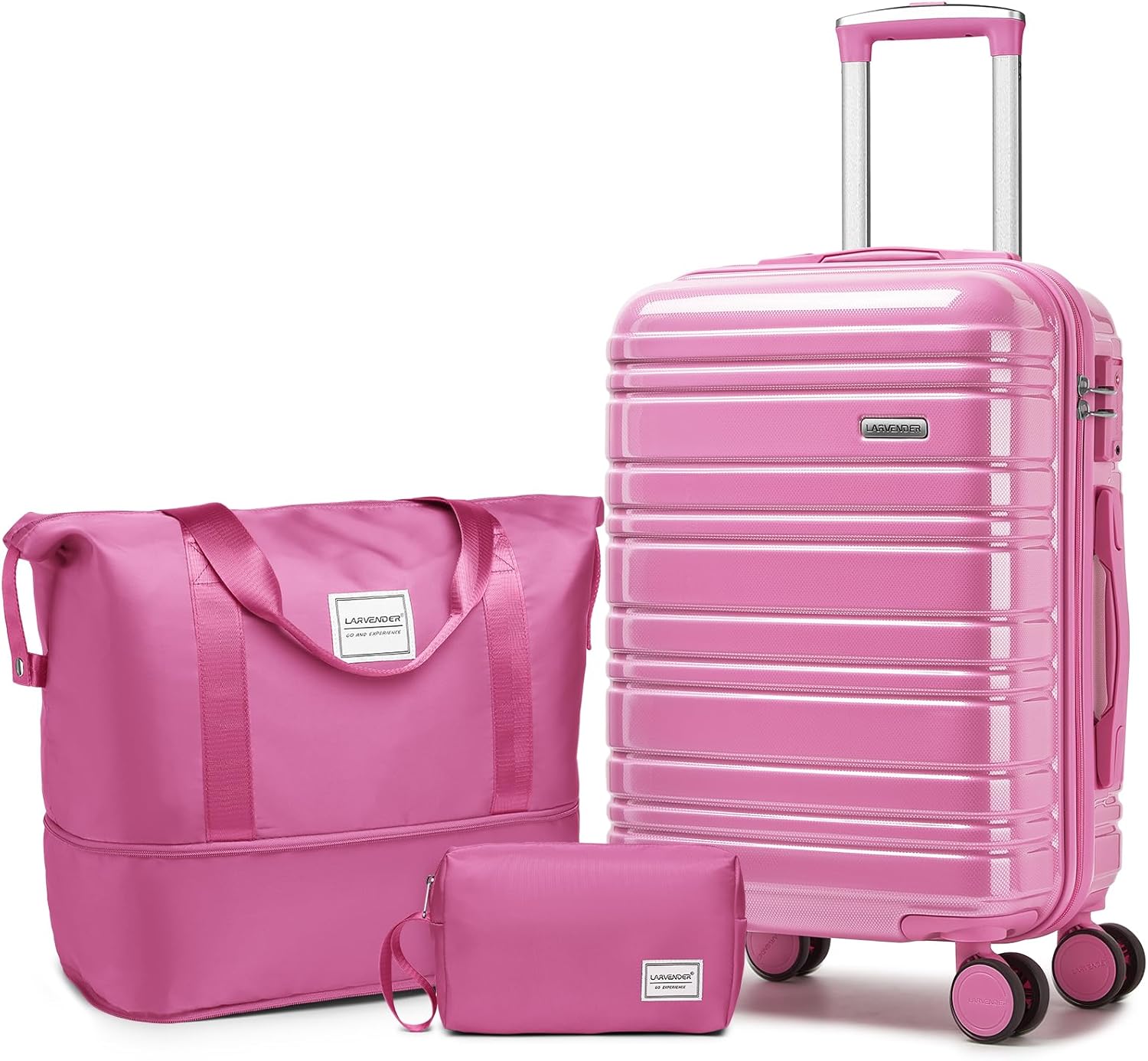 LARVENDER 20 Inch Hardside Carry on Luggage Set for Travel