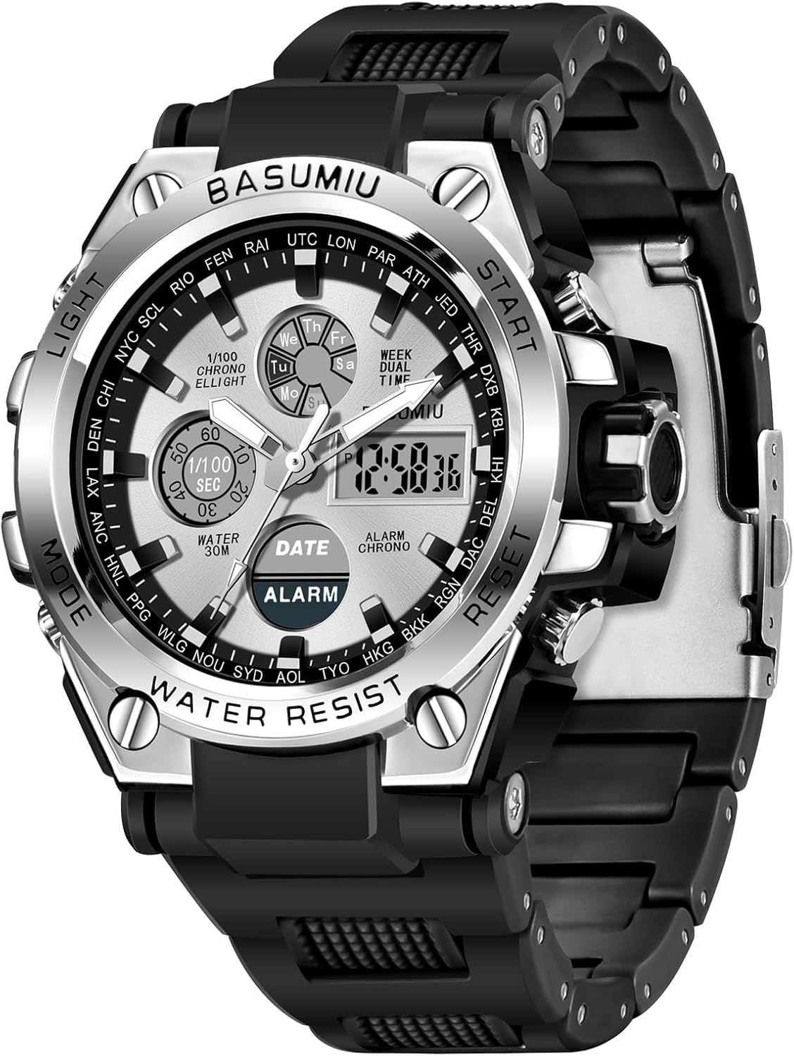 BASUMIU Tactical Sports Watch - Waterproof & Tactical