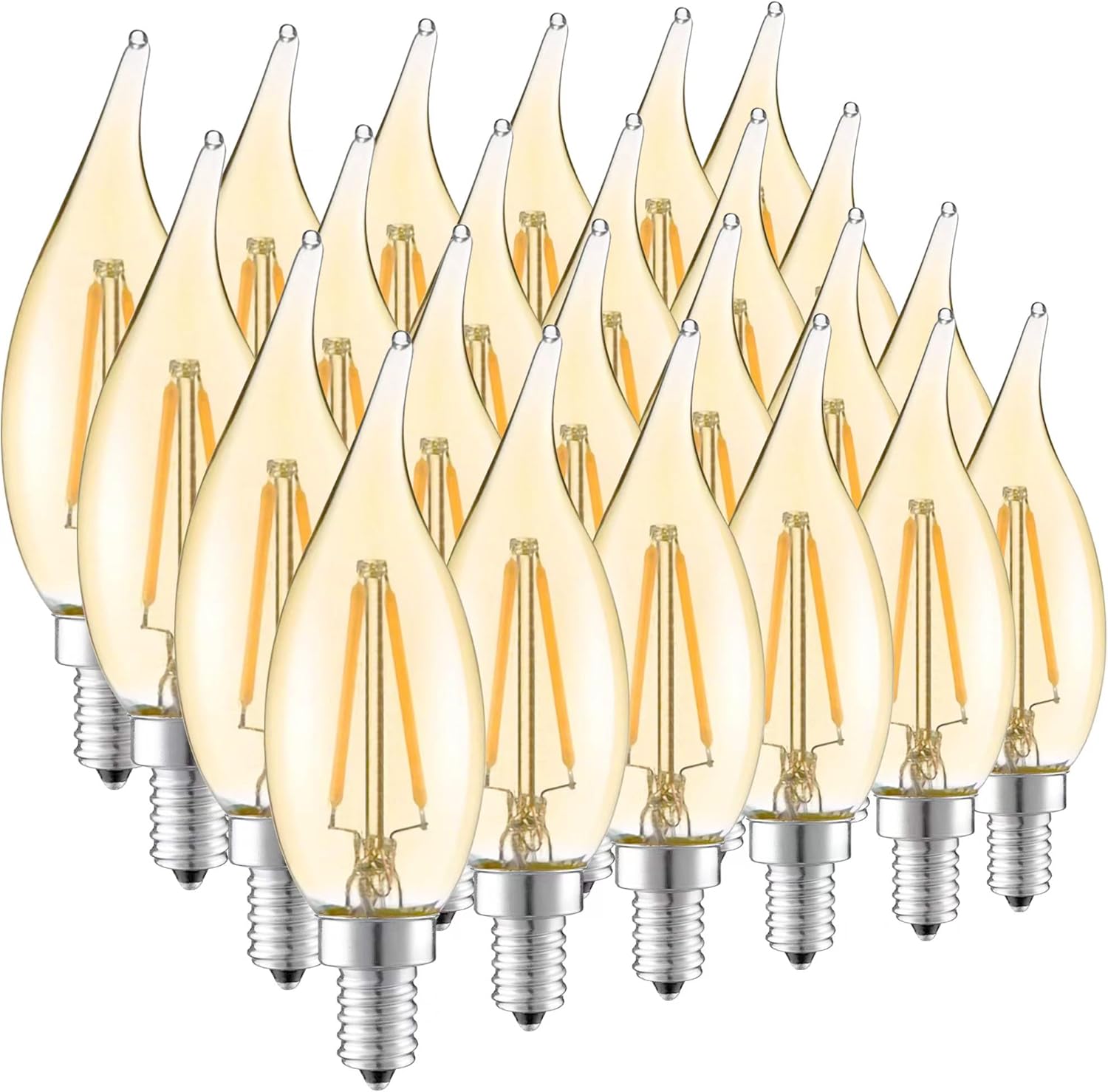 Dimmable LED Candelabra Bulb 25W Equivalent E12 for Chandelier