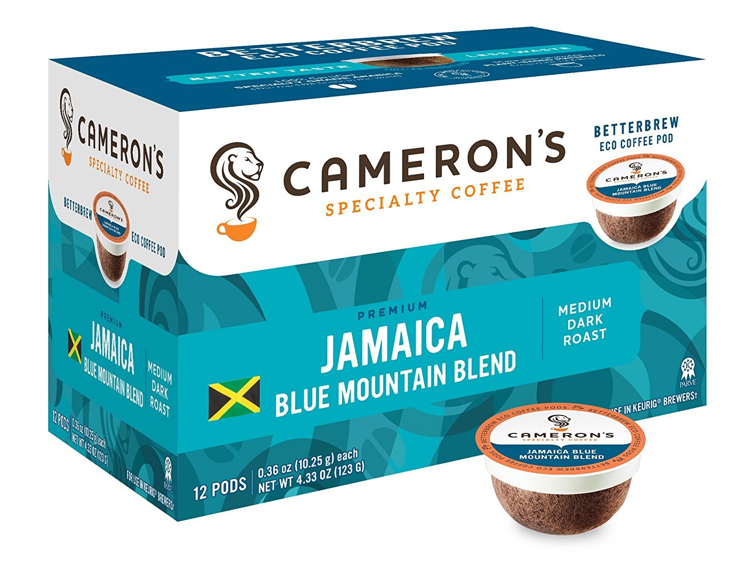 Cameron's Coffee Jamaican Blend Pods - Rich Flavor 72ct