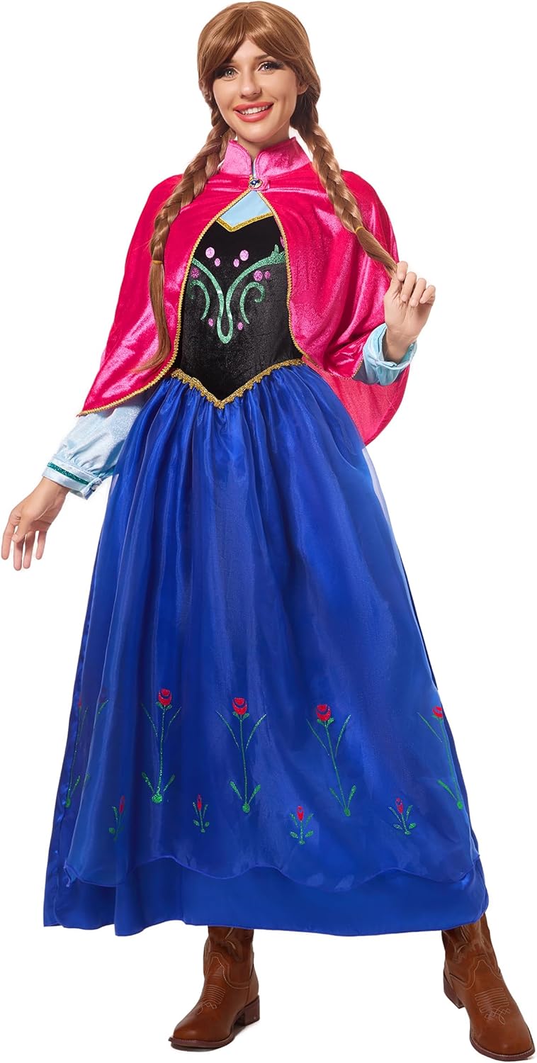 Funna Princess Costume for Women Dress Adult Halloween Cosplay