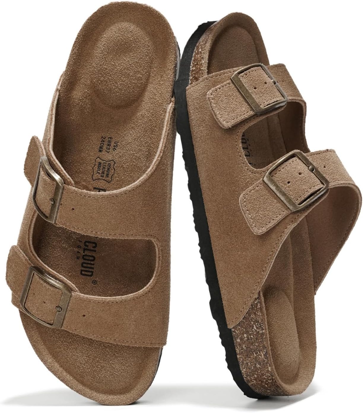 Project Cloud Genuine Leather Flat Sandals for Women 2025