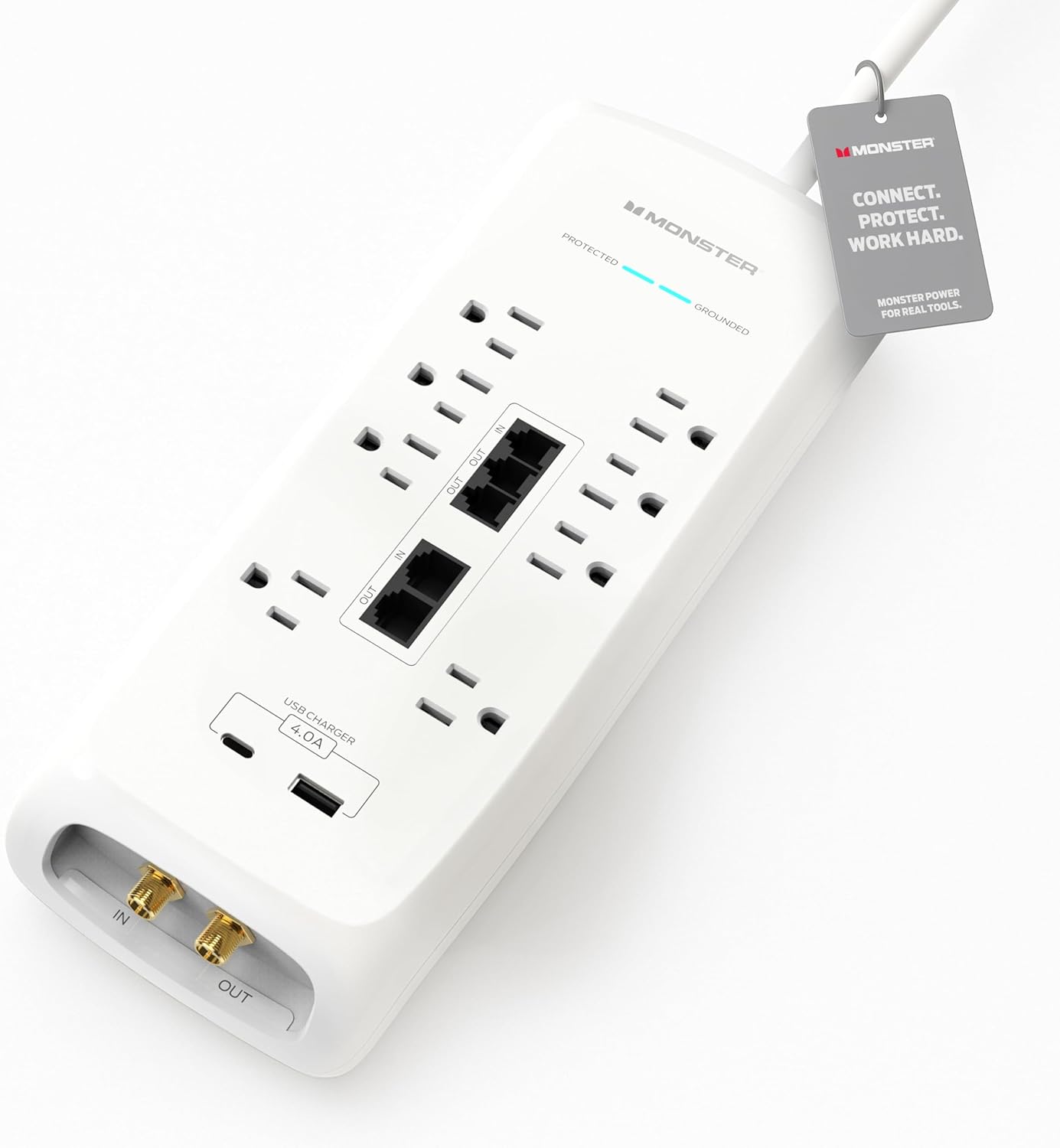 Monster Power Surge Protector with 4,050 Joules for Safety