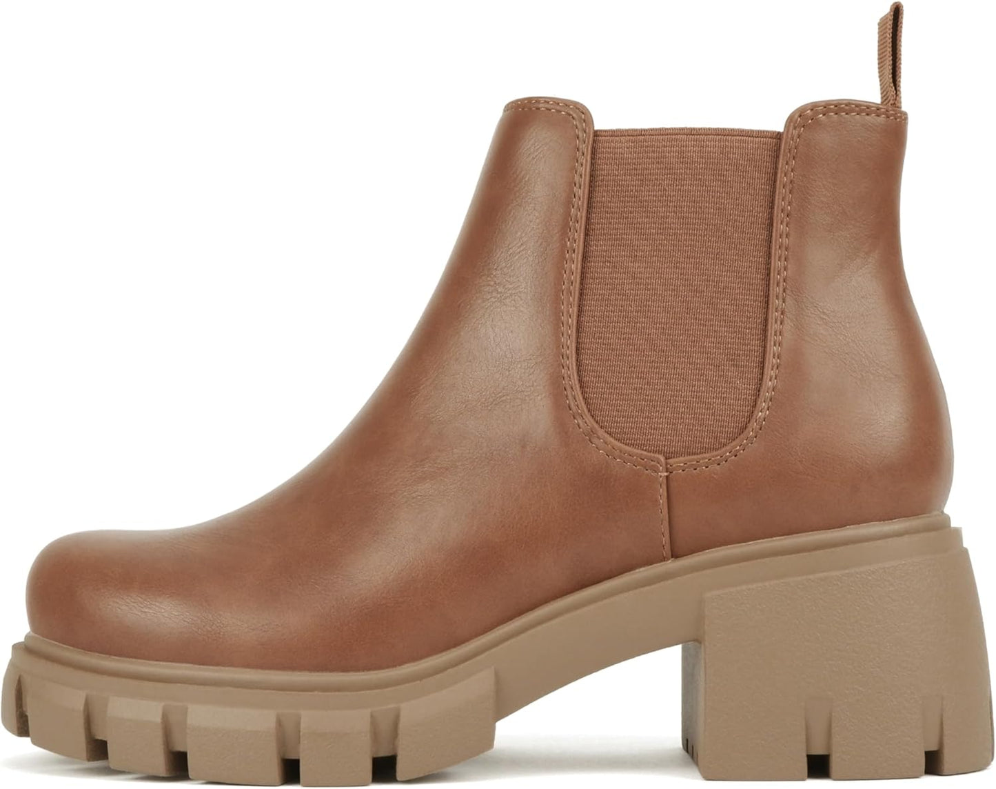 SODA Women Lug Sole Mid Heel Chelsea Ankle Bootie Review