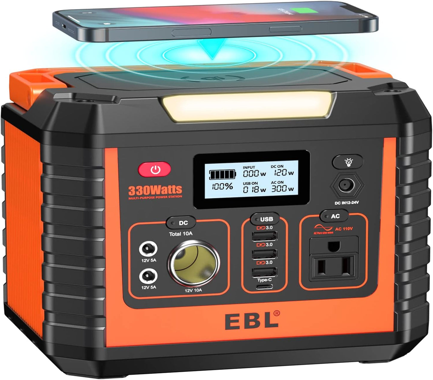 EBL Portable Power Station: Peak 600W Backup