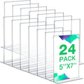 Acrylic Sign Holder 5 x 7 in 24 Pack - Clear Double Sided Table Frames