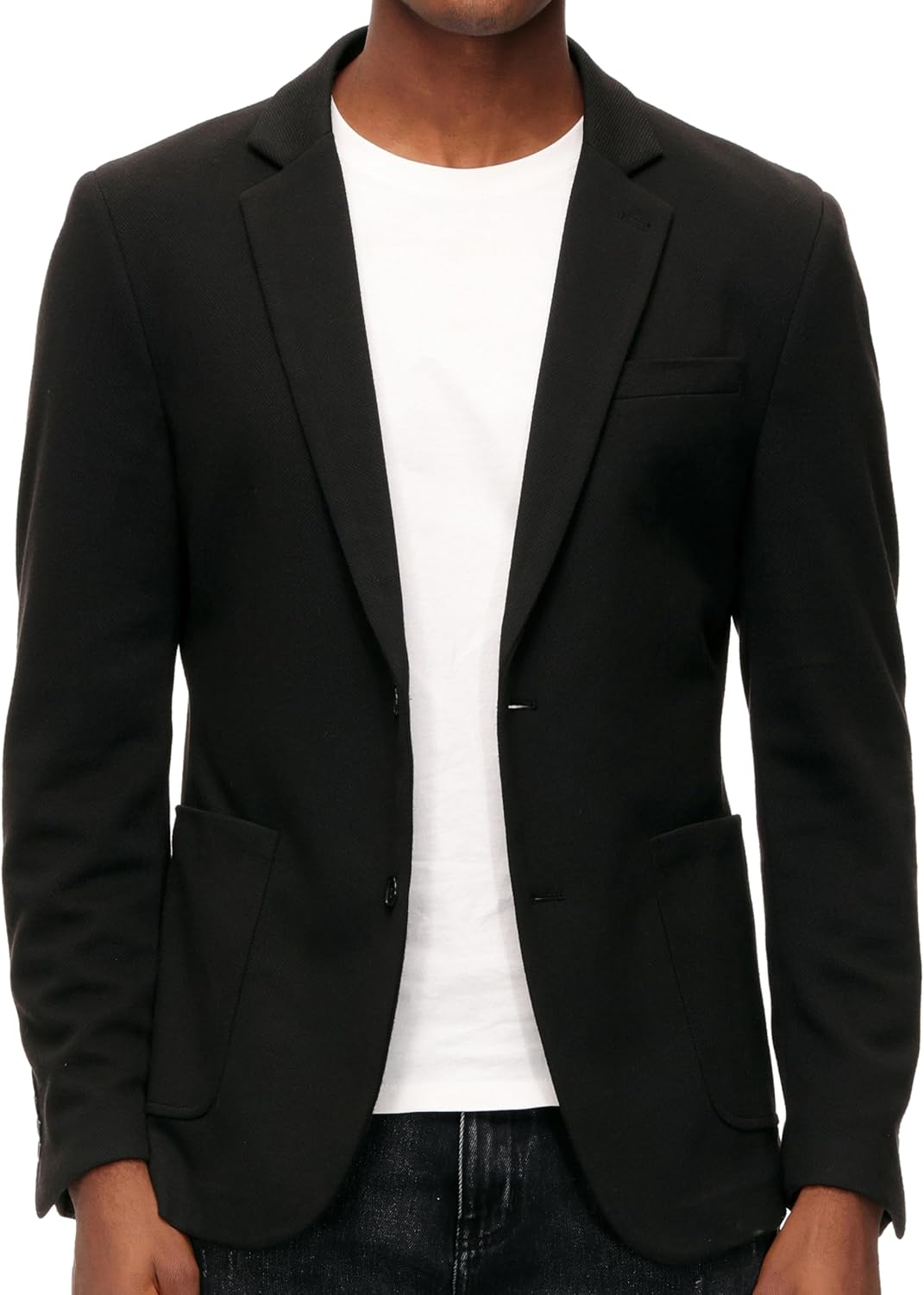 Men's Casual Knit Blazer Suit Jacket for Stylish Comfort