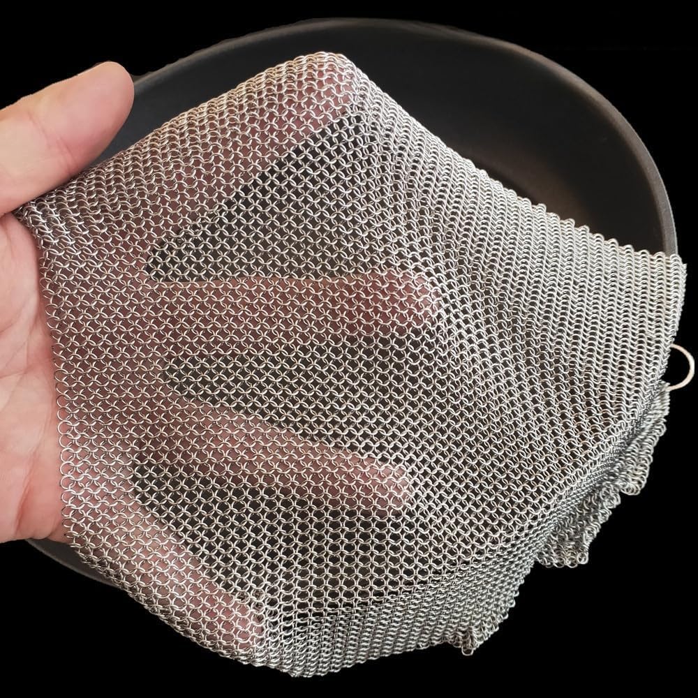 Cast Iron Cleaner - XXL 28in Upgraded Chainmail Scrubber Tool