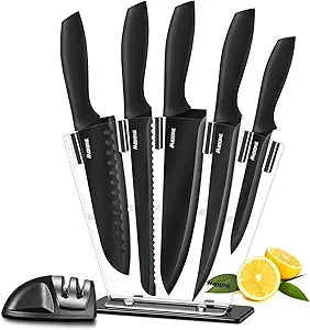 MIDONE 7-Piece German Stainless Steel Kitchen Knife Set Review