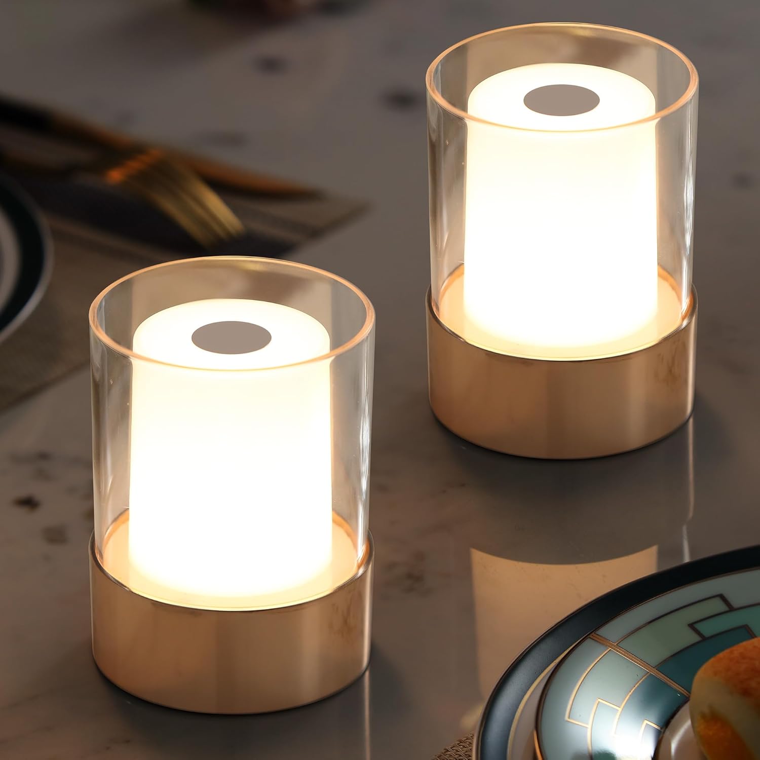 4in Mini Dining Table Light 2 Pack for Outdoor and Indoor Use