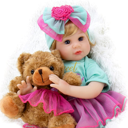 Milidool Reborn Baby Dolls - 22 Inch Realistic Newborn Girl