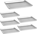 6 Pack Half Size 18in x 13in Perforated Aluminum Baking Sheet Pan