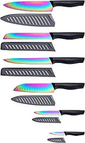 Kitchen Knife Set Marco Almond KYA36 12-Piece Rainbow Stainless Steel