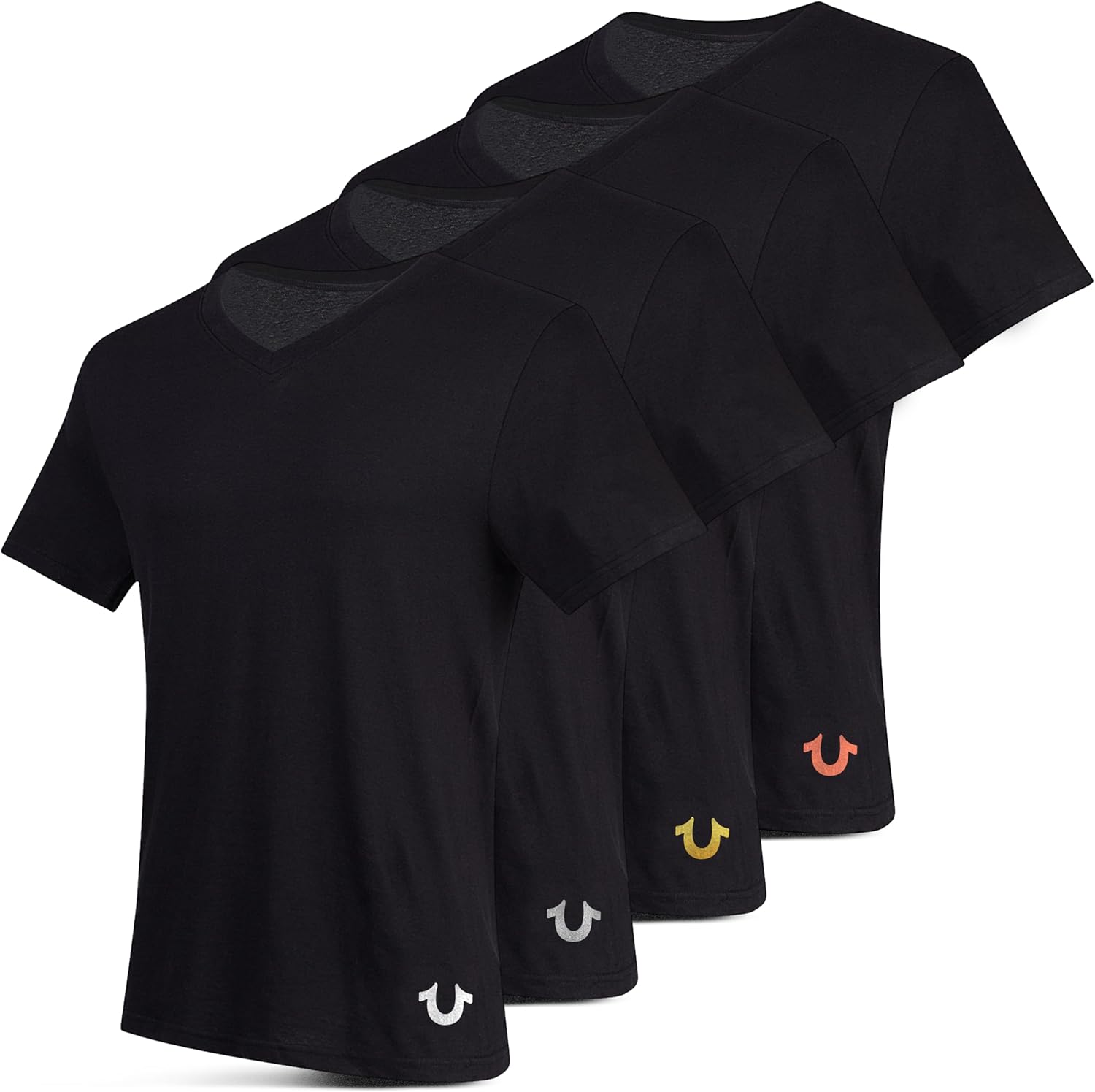 True Religion Mens Undershirts 4 Pack Lightweight Cotton Comfort