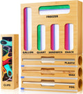 Bag Storage Organizer with Foil and Saran Wrap Dispenser - 9 in 1