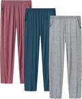 JINSHI Womens Pajama Pants with Pockets - Soft Lightweight Lounge well