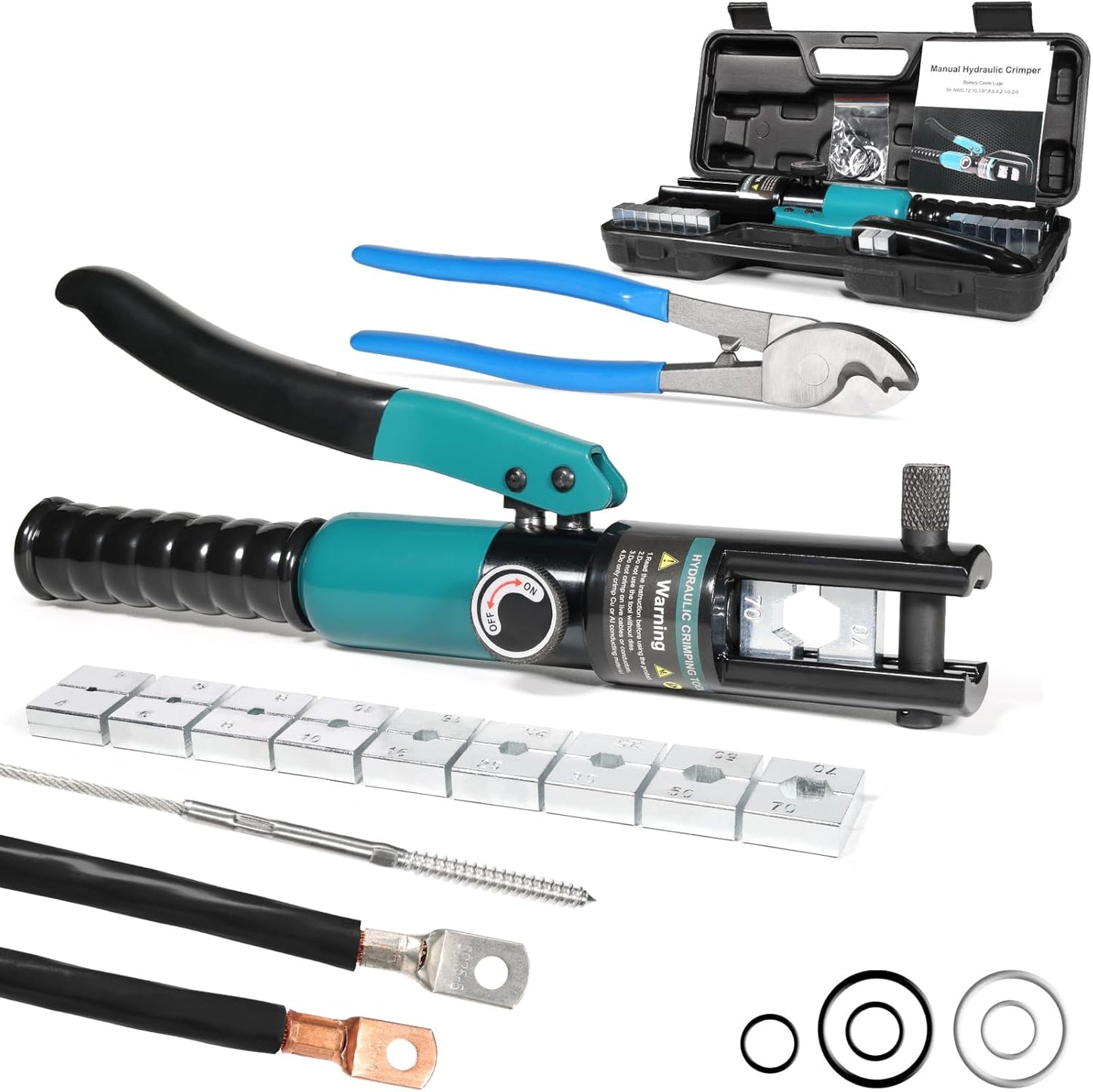 10 Tons Hydraulic Crimping Tool for Battery Terminals and Cables