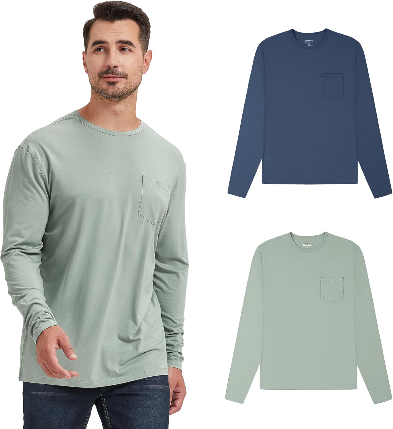 Men's Ultra Soft Bamboo Viscose Pocket T-Shirt for Comfort