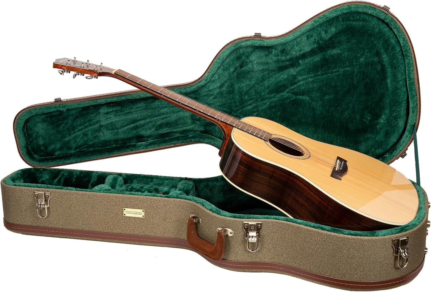 Crossrock Olive Green Eco Tweed Guitar Case