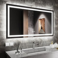 LED Bathroom Mirror 55 in x 30 in - Dimmable Front & Backlit Vanity