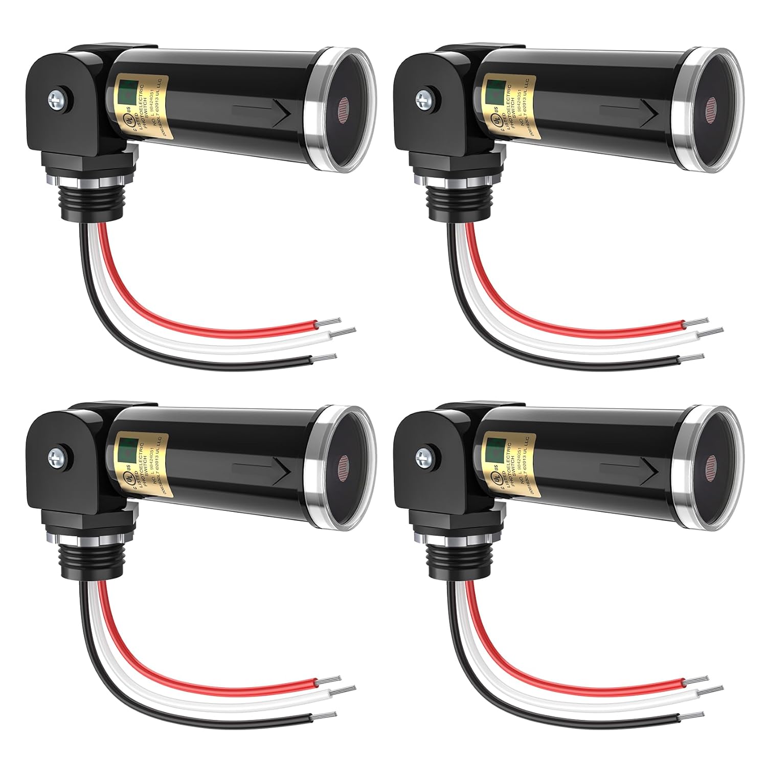 4 Pack Photo Cell Outdoor Light Sensor for Dusk to Dawn Use