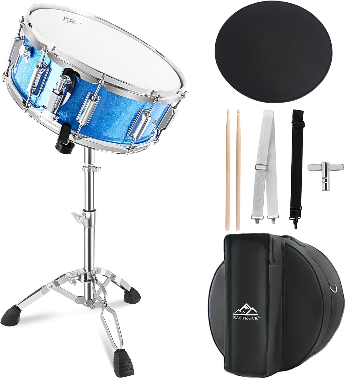 EASTROCK Snare Drum Set 14X5.5 Inches for Beginners and Students